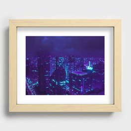 Shinjuku Blues Recessed Framed Print