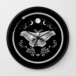 Mystical Moth Wall Clock