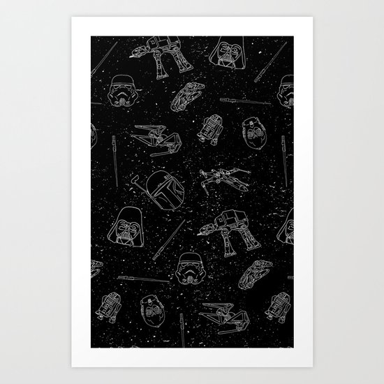 Star Doodles Art Print