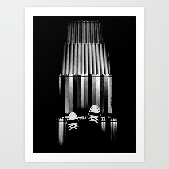 Up The Down Escalator Art Print