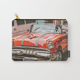 Classic Orange Convertible Coupe Carry-All Pouch | Convertible, Urban, Street, Vintage, Numberplate, Car, Havana, Bumper, Road, City 