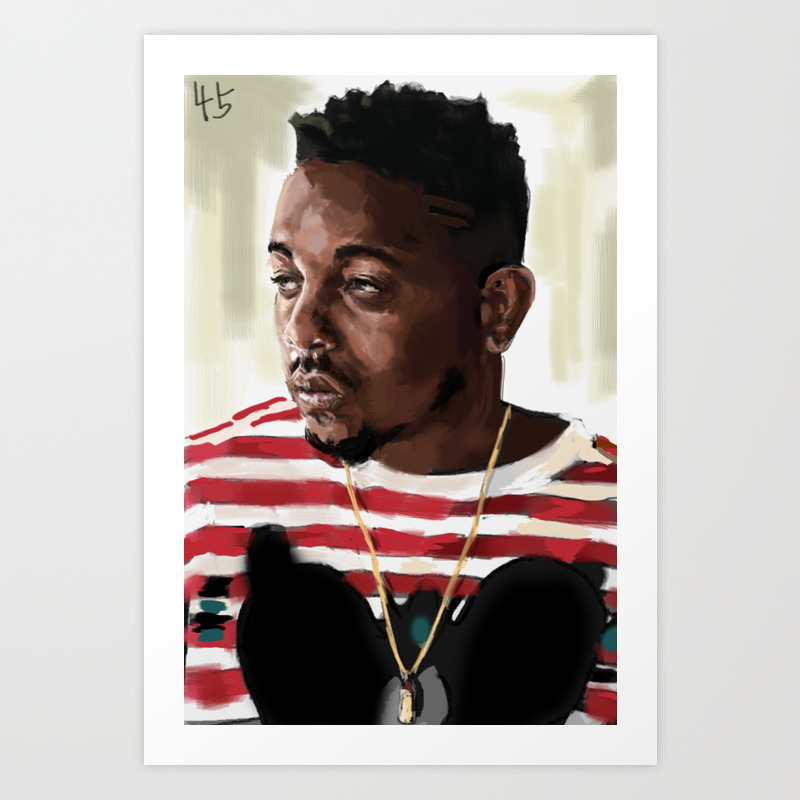 Kendrick Lamar Digital Painting Print Art Print By Thisis45 Society6