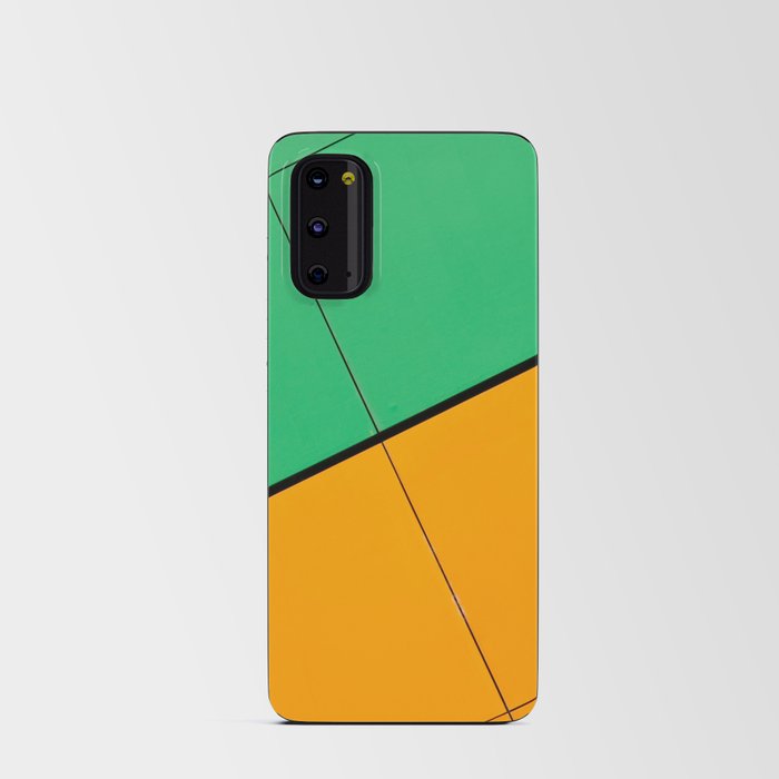 Yellow and Green Android Card Case