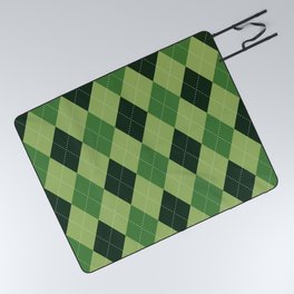 Argyle greens Picnic Blanket