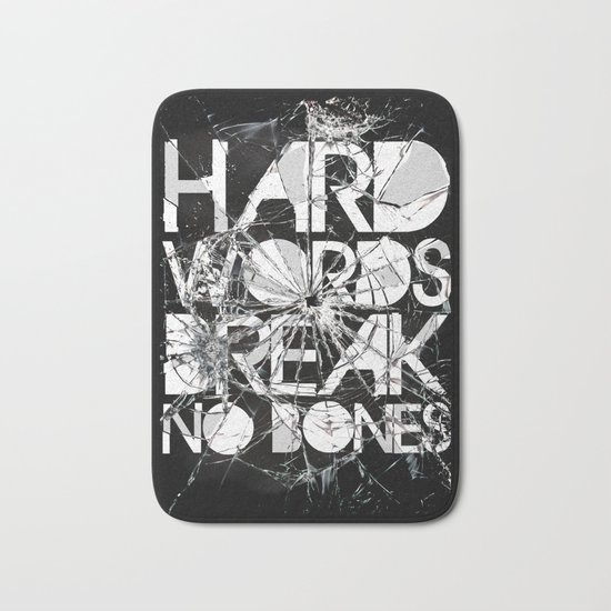 HARD WORDS Bath Mat