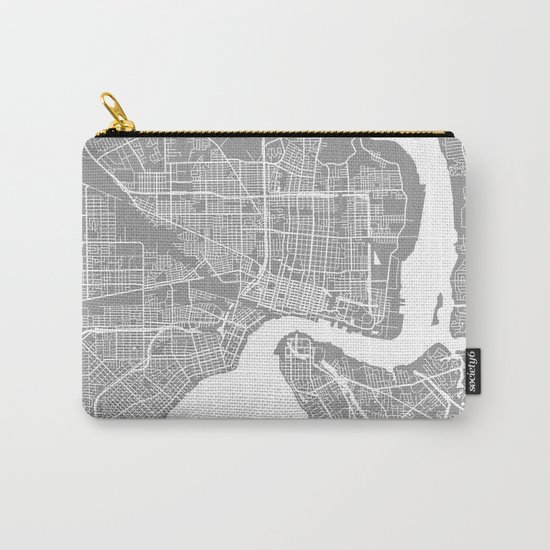 Jacksonville map grey Carry-All Pouch