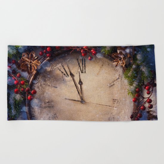 Frozen time winter wonderland Beach Towel