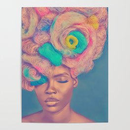 Cotton Candy pink, pastel, summer Poster