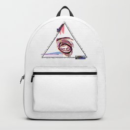 Seeing Eye, tired Backpack | Eye, Trendy, Getoff, Glitch, Cool, Contemporary, Drawing, Lineart, Modern, Black 
