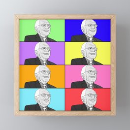 Retro Bernie for the win Framed Mini Art Print