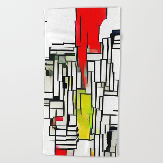 City in the summer Beach Towel