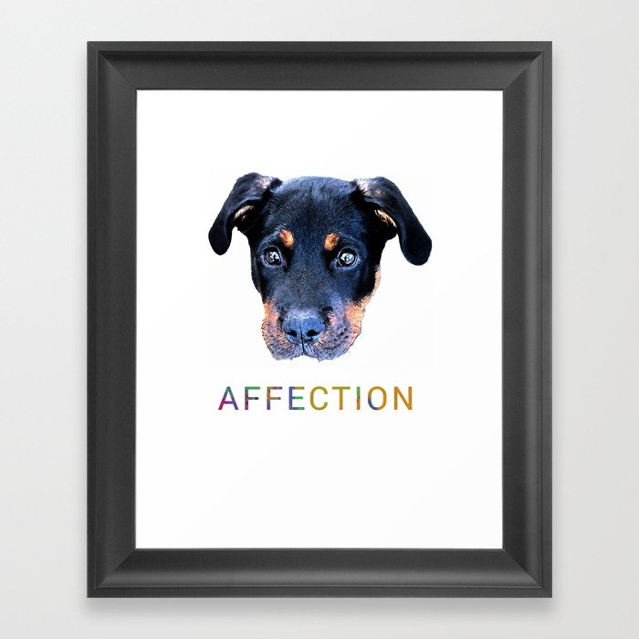 Puppy Eyes Framed Art Print