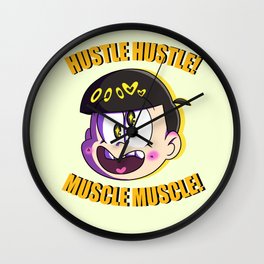 MUSCLE HUSTLE Wall Clock