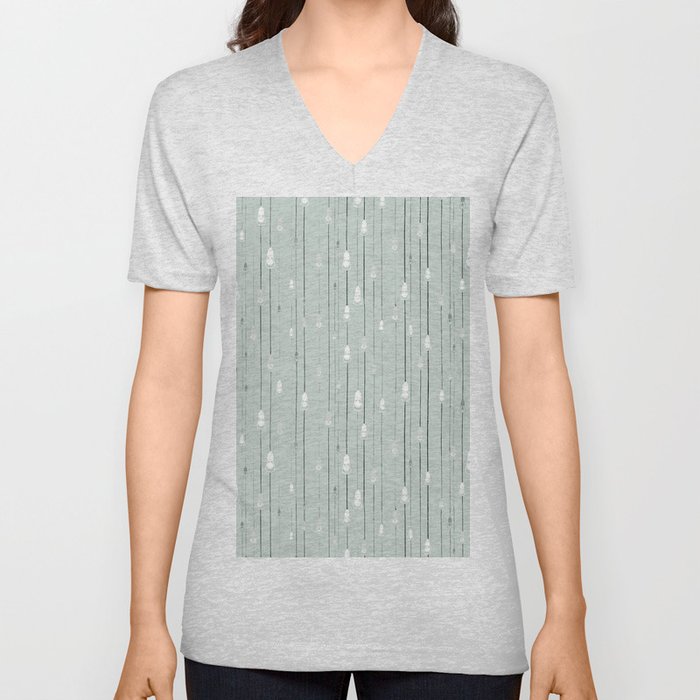 Light Rain Pattern - Afternoon Shower V Neck T Shirt