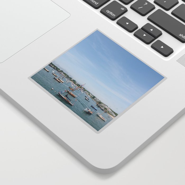 Sailboats in Nantucket Harbor on July Fourth Sticker