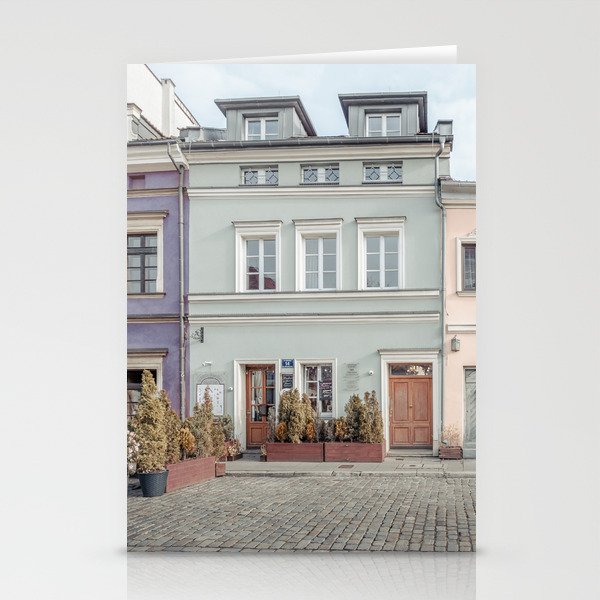 Pastel Houses Kazimierz Krakow Poland  Stationery Cards