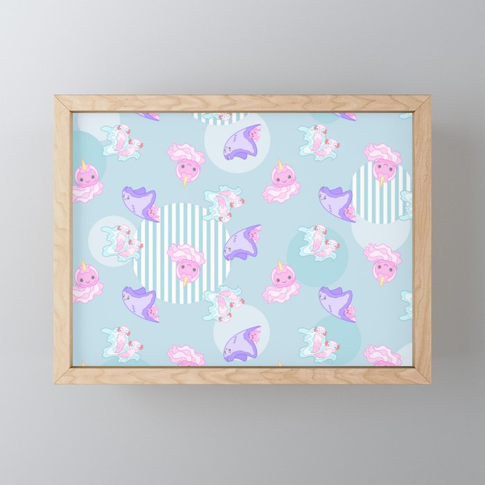 Pastel Ocean Framed Mini Art Print