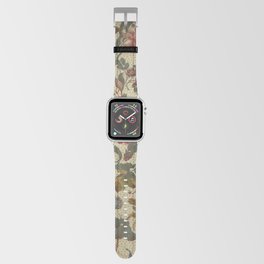 Glazed Block Print Chintz Floral Design Apple Watch Band