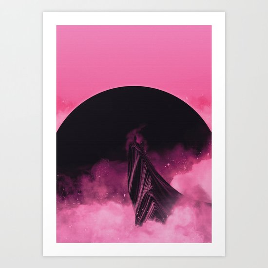 No Stars Pink Sky Art Print