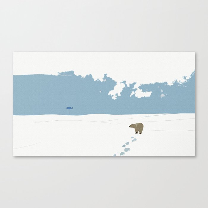 Meanwhile, in Antarctica Canvas Print