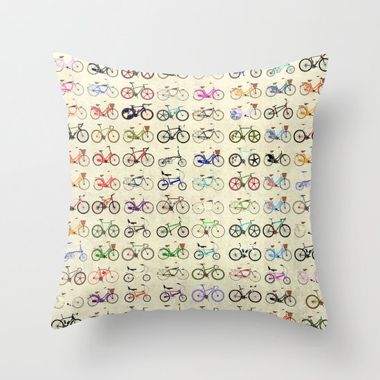 Bikes Throw Pillow