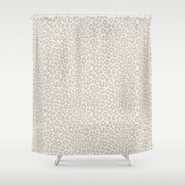 Cream Leopard Shower Curtain