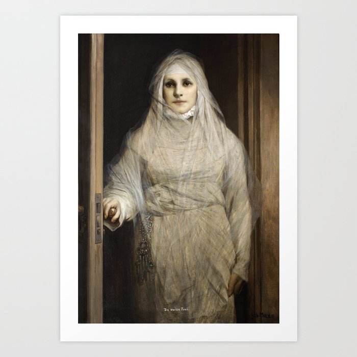 The White Woman - Gabriel von Max  Art Print
