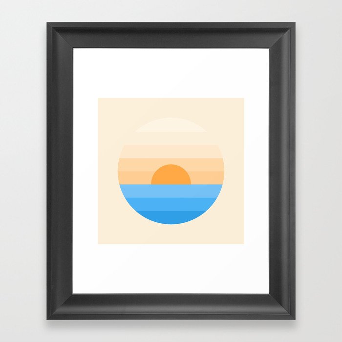 Sun goes down Framed Art Print