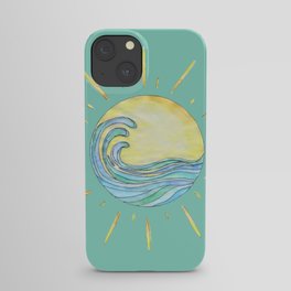 Sun Wave Aqua  iPhone Case