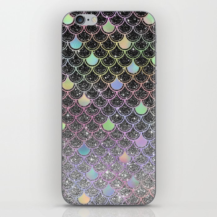 Mermaid scales ombre glitter #2 iPhone Skin