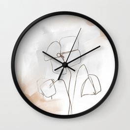 Paola's Garden 1 - Minimal Abstract Painting Wall Clock