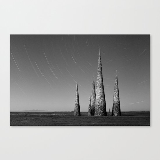 Grey black cones 4 Canvas Print