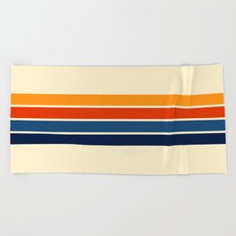 Classic Retro Stripes Beach Towel