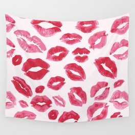 Lipstick Kisses Wall Tapestry