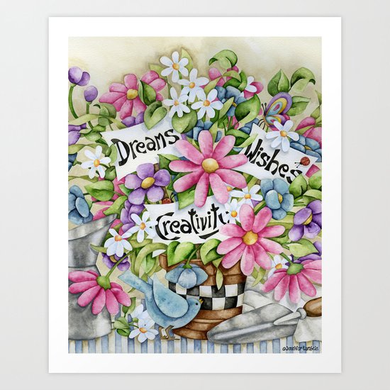 Dreams Wishes And Creativity Art Print