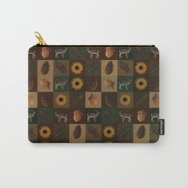 Checkered Spring Forest Carry-All Pouch