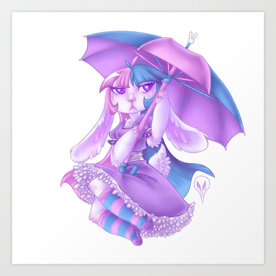 Pastel Bunny Art Print