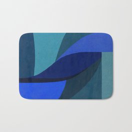 blue abstract #4 Bath Mat