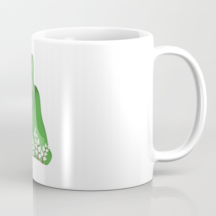 Yoga and meditation position in green Coffee Mug