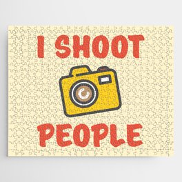Funny Birthday Gift for Photographer, I Shoot People Jigsaw Puzzle