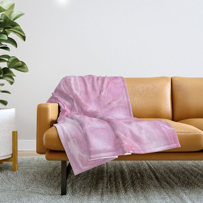 Amazing pink streamers and shapes Throw Blanket by Pura Vida Vision