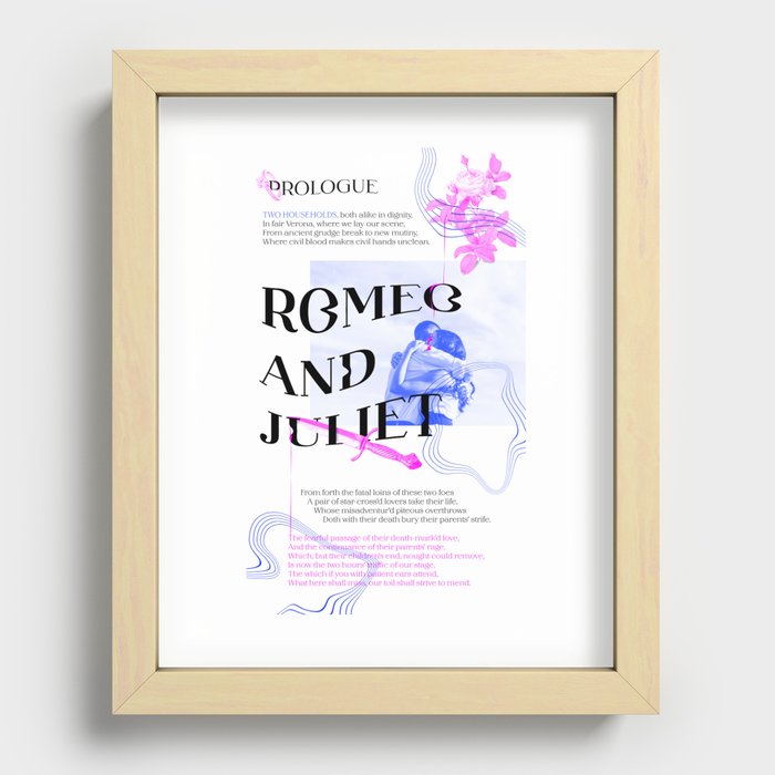Book's piece - Romeo and Juliet Recessed Framed Print