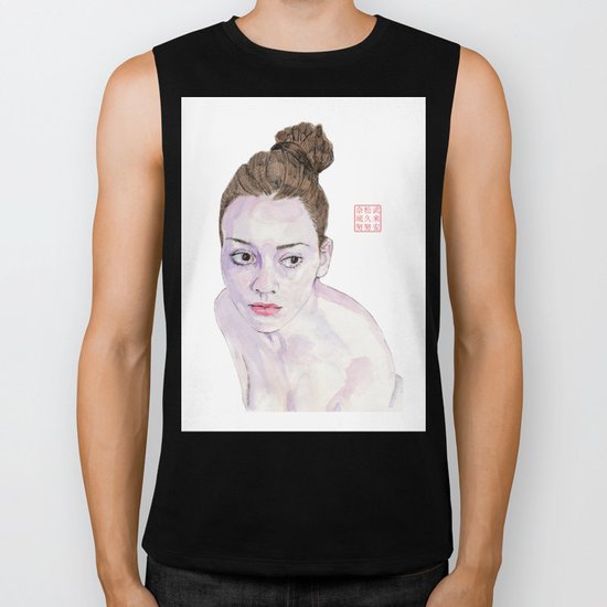 Portrait of a Ballerina Biker Tank