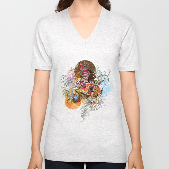 Peacock Unisex V-Neck