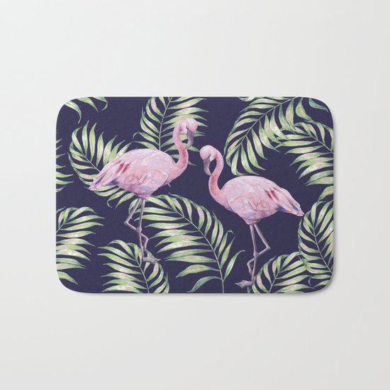 Flamingos #society6 Bath Mat