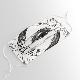 Black and White Mystic Alchemy Aurora Eye Stencil Design  Face Mask