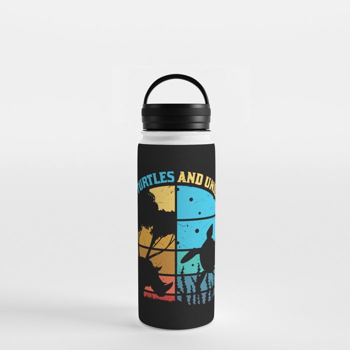 Save Turtles And Unicorns Water Bottle