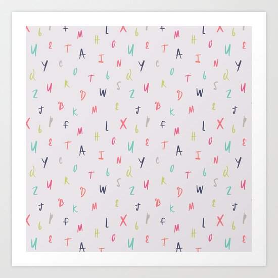 Bright Letters Art Print