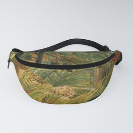 Tiger in a Tropical Storm (Surprised!) - Henri Rousseau Fanny Pack