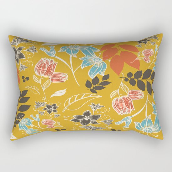 Spring flower mustard Rectangular Pillow